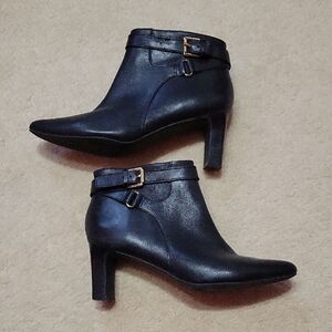 Ralph Lauren Black Leather Ankle Boots US 7